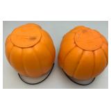 Vintage Halloween Blow Mold Pumpkin Candy Baskets Including Mickey Mouse & More