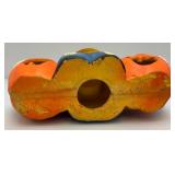 Vintage Foam Casted Halloween Decoration Pumpkins 13" x 17" Small Crack Present