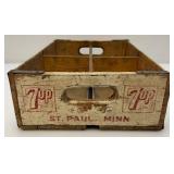 Vintage Collectible HARD TO FIND  7Up  Wood Soda Crate From St. Paul Minnesota