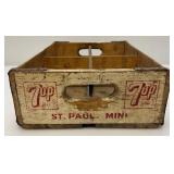 Vintage Collectible HARD TO FIND  7Up  Wood Soda Crate From St. Paul Minnesota