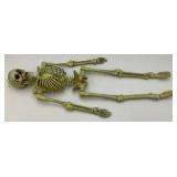 Large Vintage 34" Hard Plastic Articulated Skeleton Mouth Moves & Talks, Eyes Light Up (WORKS)