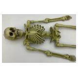 Large Vintage 34" Hard Plastic Articulated Skeleton Mouth Moves & Talks, Eyes Light Up (WORKS)