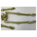 Large Vintage 34" Hard Plastic Articulated Skeleton Mouth Moves & Talks, Eyes Light Up (WORKS)