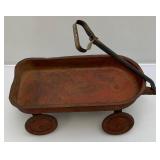 Vintage Miniature Metal Wagon (Perfect For Garden Décor) 16"