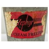 Very Cool Vintage Miniature ZEPHYR Ice Cream Freezer 10" Tall
