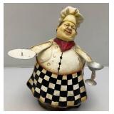 10 1/2" Metal Bobbing Chef Figurine