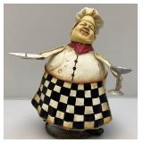 10 1/2" Metal Bobbing Chef Figurine