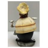 10 1/2" Metal Bobbing Chef Figurine
