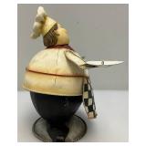 10 1/2" Metal Bobbing Chef Figurine