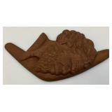 Vintage Mid Century DELMAR Aborigine & Boomerang Wall Sculpture 8" x 17"