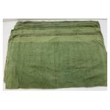 Vintage German Green Military Towels 9 Pieces (NEW)