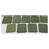 Vintage German Green Military Towels 9 Pieces (NEW)