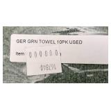 Vintage German Green Military Towels 9 Pieces (NEW)