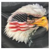 33" x 54" Nylon Flag With Eagle And USA Flag (NEW)