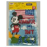 Misc. Mickey Mouse Collectibles Including Christmas Stockings & Small Flag (NIB)