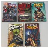 Misc. Graphic Novel Comics Including The Tomb Of DRACULA, THOR & More (Bagged & Carded)