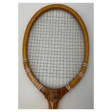 Antique 1930"s Tru-Sport Wooden Tennis Racket With Racket Protector