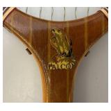 Antique 1930"s Tru-Sport Wooden Tennis Racket With Racket Protector