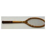 Antique 1930"s Tru-Sport Wooden Tennis Racket With Racket Protector