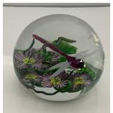 EST. $300.00 - $600.00 AMAZING Daniel Salazar Lundberg Studios Dragonfly Paperweight 3"