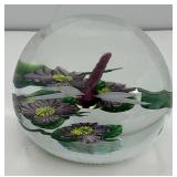 EST. $300.00 - $600.00 AMAZING Daniel Salazar Lundberg Studios Dragonfly Paperweight 3"