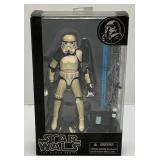 RARE Star Wars Black Series # 01 Sandtrooper With Star Wars Misspell Says Star Wals (NIB)