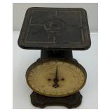 Vintage Enamaled Diaper Pail (With Paper Label) & Columbia Scale