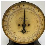 Vintage Enamaled Diaper Pail (With Paper Label) & Columbia Scale