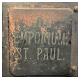 Vintage Enamaled Diaper Pail (With Paper Label) & Columbia Scale