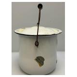 Vintage Enamaled Diaper Pail (With Paper Label) & Columbia Scale