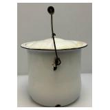 Vintage Enamaled Diaper Pail (With Paper Label) & Columbia Scale