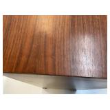 Mid Century Wood Four Drawer Upright Dresser 18" x 32" x 44 1/2"