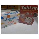 Charades for Kids and Yahtzee...