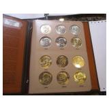 Completed Set of mint state Eisenhower Silver Dollars with all Silver Ike