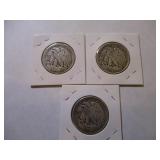 1944 P, D and S Walking Liberty Half Dollars (3)