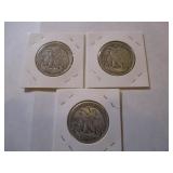 1945 P, D and S Walking Liberty Half Dollars (3)