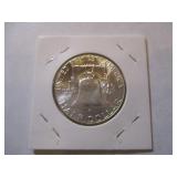 1958-P Franklin Silver Half Dollar from original bank roll - Excellent Condition