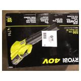 RYOBI 40V 120 MPH 550 CFM Cordless Battery Leaf Blower With 4.0 Ah Battery and Charger   Customer Returns See Pictures