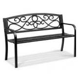 VEVOR Outdoor Bench, 50 in. Metal Garden Bench for Outdoors, 550 lbs Load Capacity Bench, Outdoor Garden Park Bench   Customer Returns See Pictures