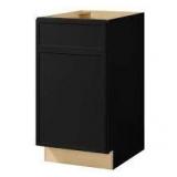 Hampton Bay Avondale 18 in. W x 12 in. D x 42 in. H Ready to Assemble Plywood Shaker Wall Kitchen Cabinet in Raven Black  Customer Returns See Pictures