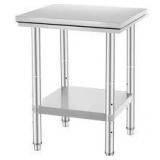 SKYSHALO Stainless Steel Commercial Kitchen Prep Table 24 in. x 24 in.  Customer Returns See Pictures