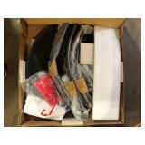 StyleWell 27 in. Brown Round Metal Outdoor Side Table with Grouted Porcelain Top   Customer Returns See Pictures