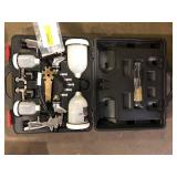 Husky HVLP and Standard Gravity Feed Spray Gun Kit   Customer Returns See Pictures