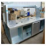 Steel and aluminum top work bench on casters