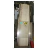 Conveyor section 54 inches long, 12 inch belt, leg on one end