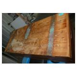 Vintage cedar chest with brass straps, just needs some refinishing