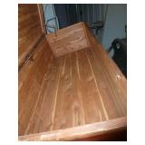 Vintage cedar chest with brass straps, just needs some refinishing