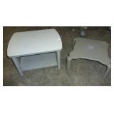 2 monitor stands and monitors