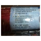 TWO windsheild frost shield covers Black/Red