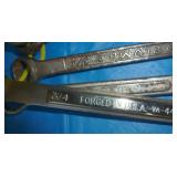 Group of SAE and MM wrenches